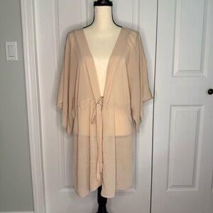 New Beige Kimono or swimsuit cover up size L/XL‎